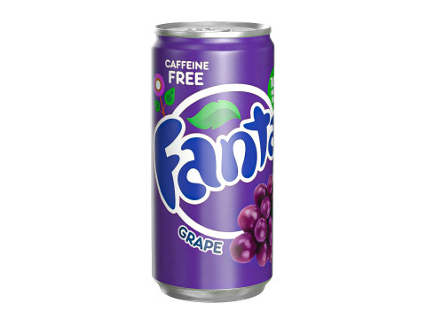 Fanta Grape Drink Can Slim 190ml 01 3D Model