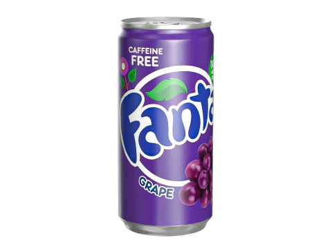 Fanta Druivendrankblikje Slim 190ml 01 3D Model