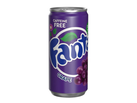 Fanta Grape Drink Can Slim 190ml 01 3D Model