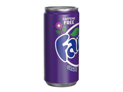 Fanta Grape Drink Can Slim 190ml 01 3D Model