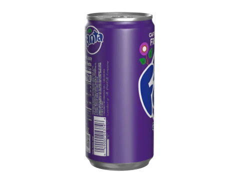 Fanta Grape Drink Can Slim 190ml 01 3D Model