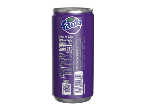 Fanta Grape Drink Can Slim 190ml 01 3D Model
