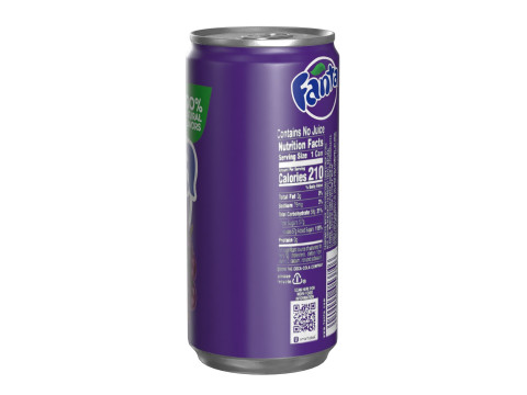 Fanta Grape Drink Can Slim 190ml 01 3D Model
