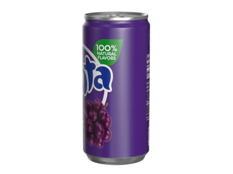 Fanta Grape Drink Can Slim 190ml 01 3D Model