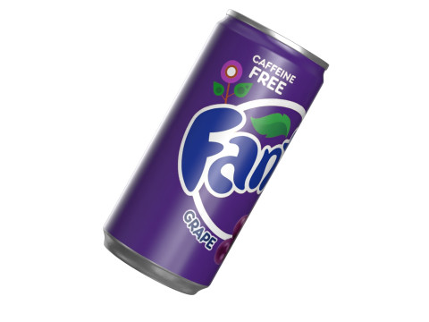 Fanta Grape Drink Can Slim 190ml 01 3D Model