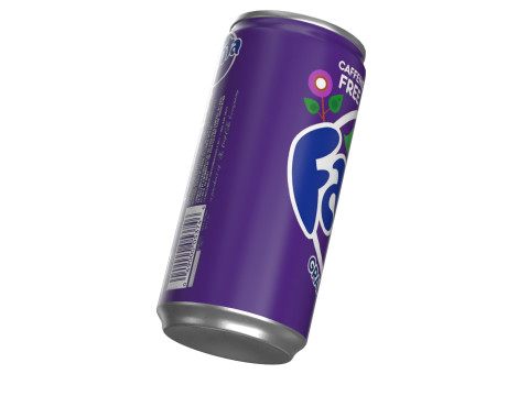 Fanta Grape Drink Can Slim 190ml 01 3D Model