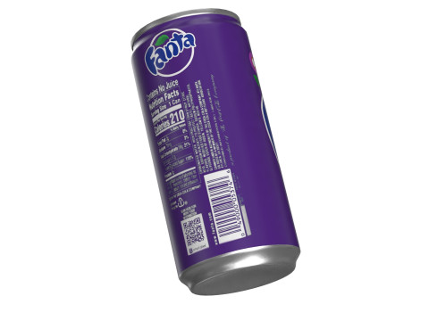 Fanta Grape Drink Can Slim 190ml 01 3D Model