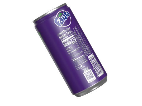 Fanta Grape Drink Can Slim 190ml 01 3D Model
