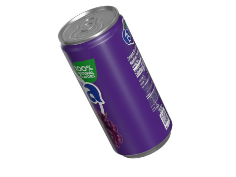 Fanta Grape Drink Can Slim 190ml 01 3D Model