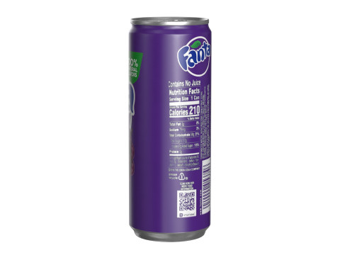 Fanta Grape Drink Can Slim 250ml 02 3Dモデル