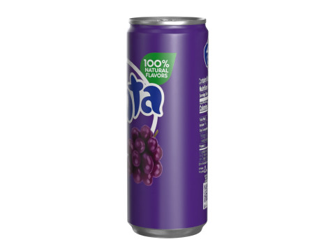 Fanta Grape Drink Can Slim 250ml 02 3Dモデル