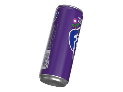 Fanta Grape Drink Can Slim 250ml 02 3Dモデル