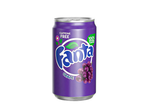 Fanta Grape Drink Can Sleek 200ml 03 3D-Modell