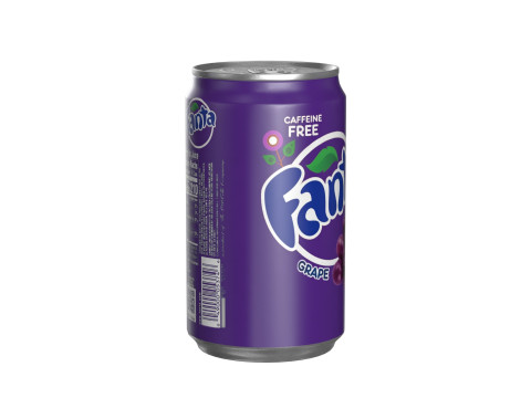 Fanta Grape Drink Can Sleek 200ml 03 3D 模型