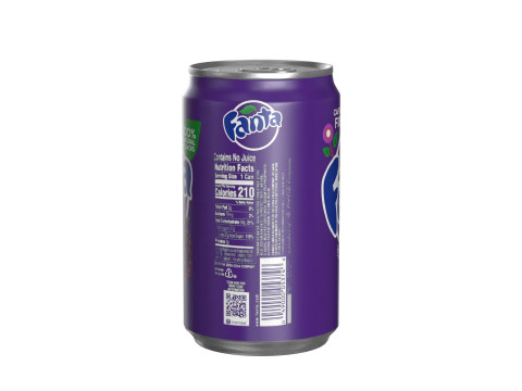 Fanta Grape Drink Can Sleek 200ml 03 3D 模型