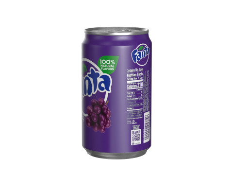 Fanta Grape Drink Can Sleek 200ml 03 3D 模型
