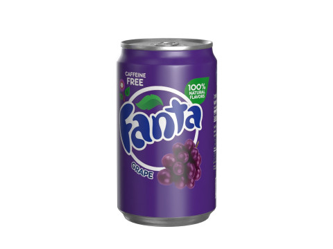 Fanta Grape Drink Can Sleek 200ml 03 3D 模型