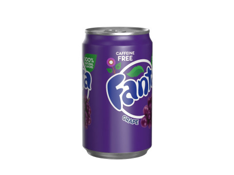 Fanta Grape Drink Can Sleek 200ml 03 3D 模型