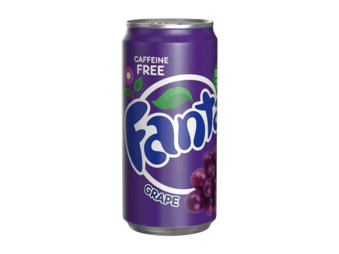 Fanta Bebida De Uva Lata Sleek 250ml 04 Modelo 3D