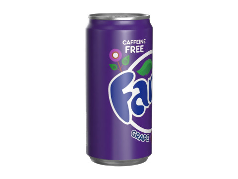 Fanta Grape Drink Can Sleek 250ml 04 3D Model