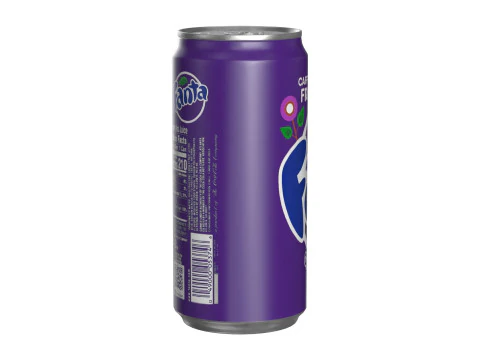 Fanta Bebida De Uva Lata Sleek 250ml 04 Modelo 3D