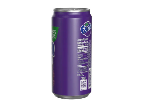 Fanta Bebida De Uva Lata Sleek 250ml 04 Modelo 3D