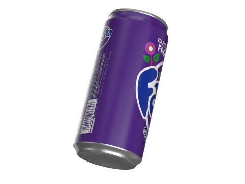 Fanta Grape Drink Can Sleek 250ml 04 3D Model