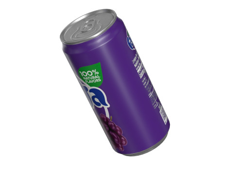 Fanta Grape Drink Can Sleek 250ml 04 3D Model