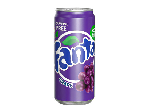 Fanta Grape Drink Can Sleek 270ml 05 3D मॉडल
