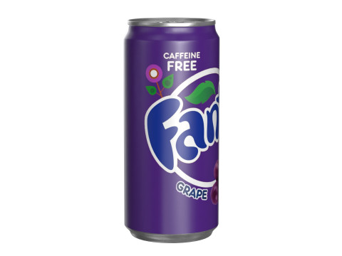 Fanta Grape Drink Can Sleek 270ml 05 Model 3D