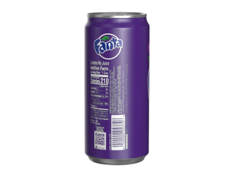 Fanta Grape Drink Can Sleek 270ml 05 Model 3D