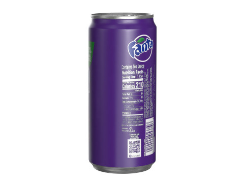 Fanta Grape Drink Can Sleek 270ml 05 Model 3D