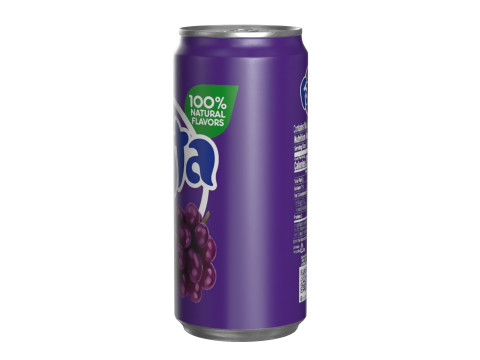 Fanta Grape Drink Can Sleek 270ml 05 Model 3D