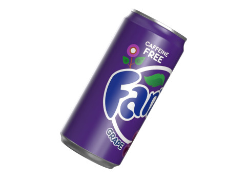 Fanta Grape Drink Can Sleek 270ml 05 Model 3D