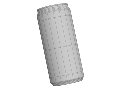 Fanta Grape Drink Can Sleek 270ml 05 Model 3D