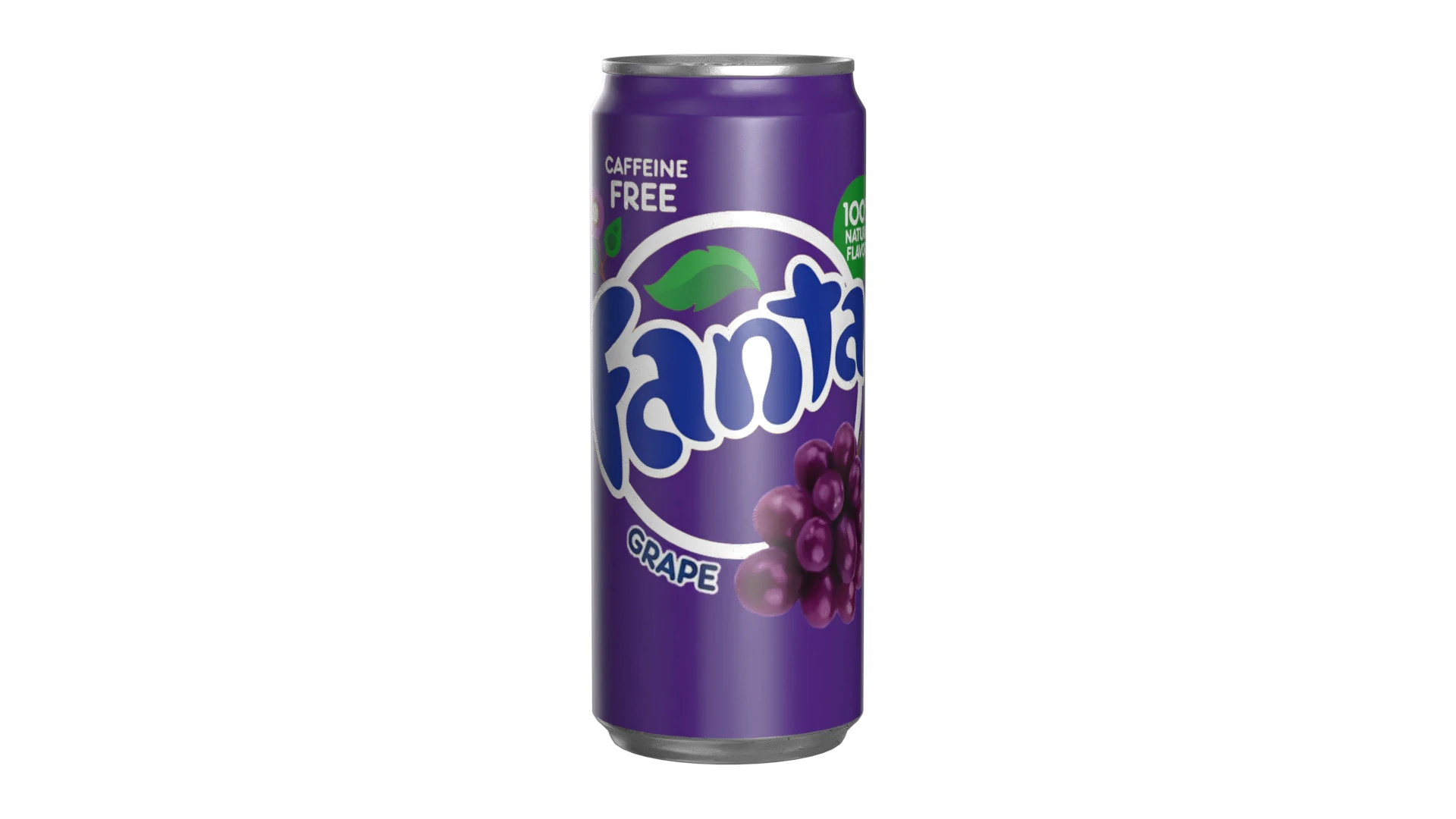 Fanta Grape Drink Can Sleek 310ml 06 3D Model .c4d .max .obj .3ds .fbx .stl .blend 