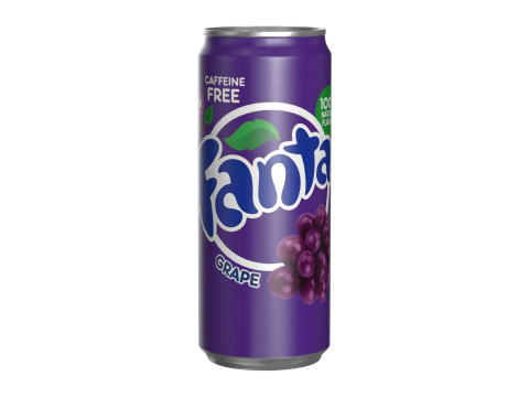 Fanta Grape Drink Can Sleek 310ml 06 3D Model