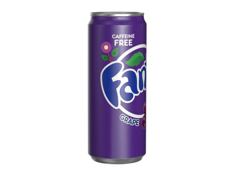 Fanta Grape Drink Can Sleek 310ml 06 Modello 3D