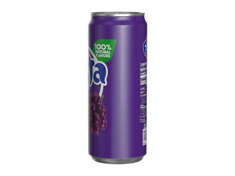 Fanta Grape Drink Can Sleek 310ml 06 3D Model