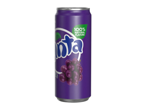 Fanta Grape Drink Can Sleek 310ml 06 Modello 3D