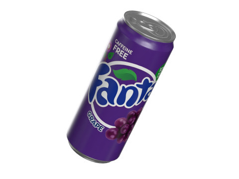 Fanta Grape Drink Can Sleek 310ml 06 Modello 3D