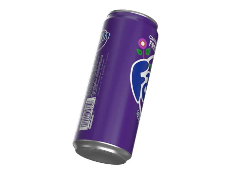 Fanta Grape Drink Can Sleek 310ml 06 3D Model