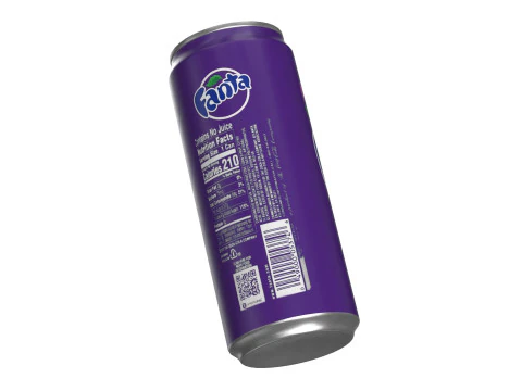Fanta Grape Drink Can Sleek 310ml 06 3D Model