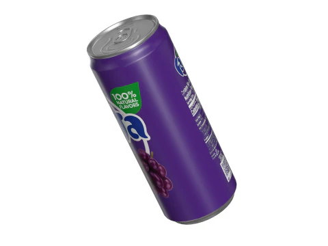 Fanta Grape Drink Can Sleek 310ml 06 3D Model
