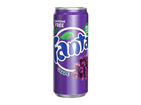 Fanta Grape Drink Can Sleek 310ml 06 Modello 3D