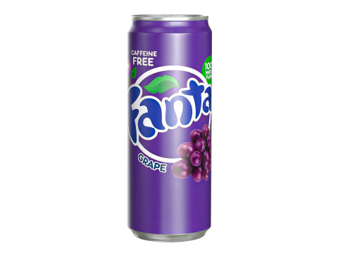 Fanta Grape Drink Can Sleek 330ml 07 3D Model