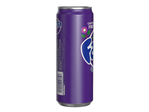 Fanta Grape Drink Can Sleek 330ml 07 3D Model