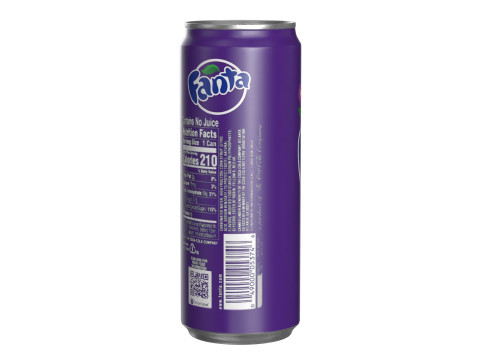 Fanta Grape Drink Can Sleek 330ml 07 3D Model