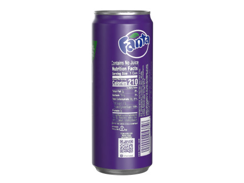 Fanta Grape Drink Can Sleek 330ml 07 3D Model