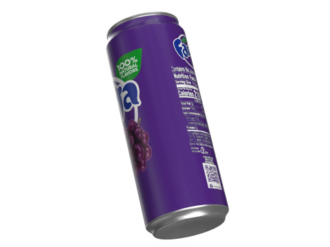 Fanta Grape Drink Can Sleek 330ml 07 3D Model